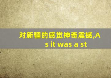 对新疆的感觉神奇震撼,As it was a st